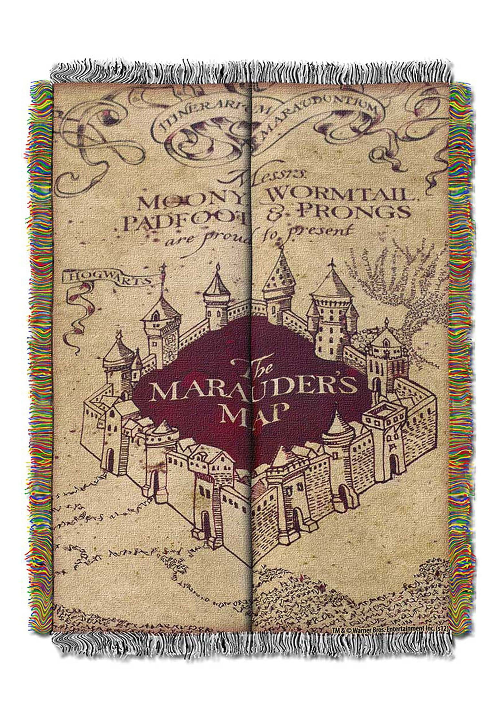 Official HARRY POTTER Marauders Map Towel Bath Beach Bedroom Brand New with Tags 