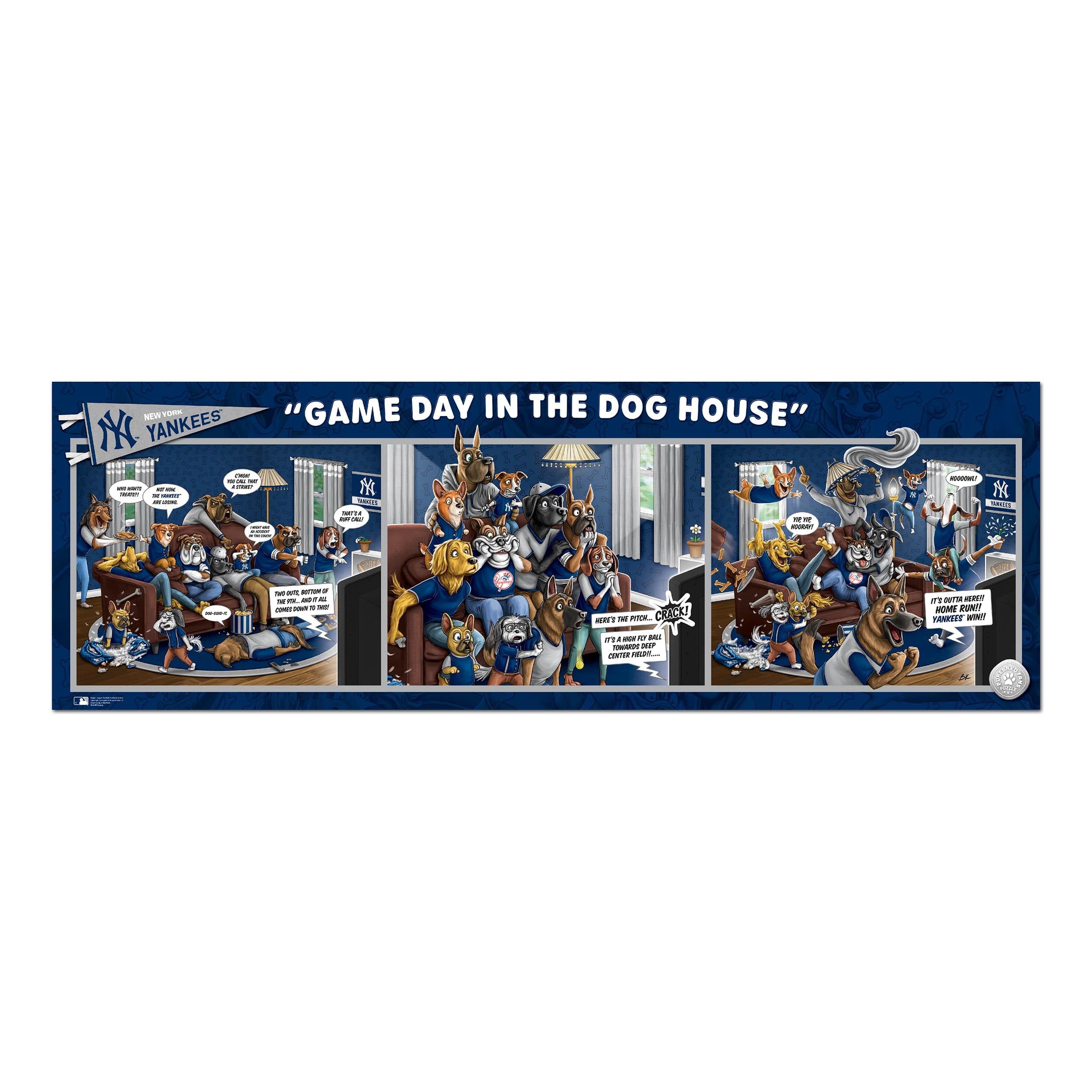 YouTheFan MLB New York Yankees Purebred Fans Gameday in the Dog House 1000PC Puzzle