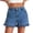 Royal Blue, variant on Womens Summer Ruffle Denim Shorts High Waisted Cotton Short Jeans with Pockets M