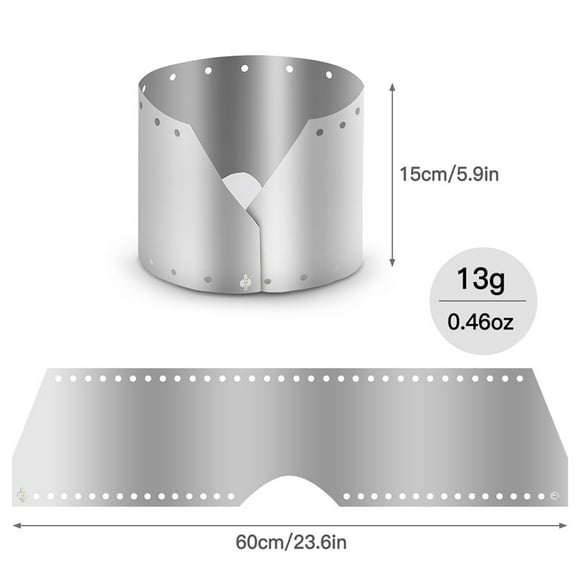 Pare-vent de Poêle de Camping Ultraléger en Titane, Plaque Coupe-Vent, Écran Coupe-Vent