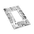 thumbnail image 7 of DouZhe 1-Gang Decorator/Rocker Wallplate, Black White Newspaper Collage Decorative Wall Plates, 7 of 7