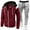 Red*, variant on RUTAYY Men's Outfits Sports Suit Spring Winter Long Sleeve Hooded Sweatshirt and Pants Elegant Holiday Sets