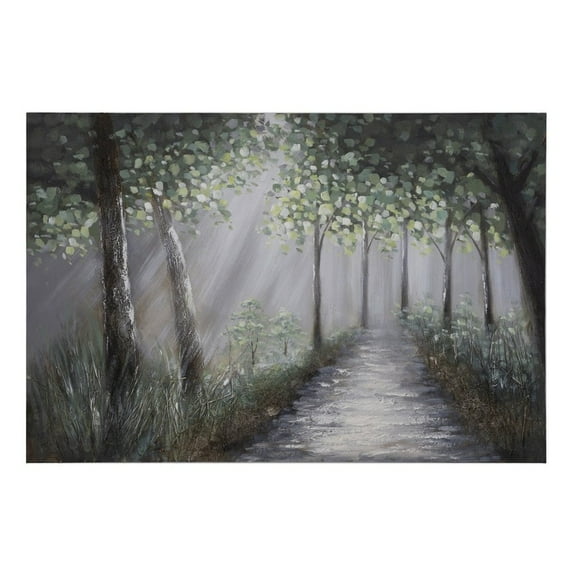 Yosemite Home Decor 'Lighted Path I' Wood Canvas Wall Art in Multi-Color