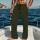 thumbnail image 1 of Pantalones de pijama largos para hombre, informales, con estampado a cuadros, holgados, deportivos, elásticos, rectos, vintage, con bolsillos, 1 of 6