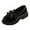 Black, variant on Krdevn Girls On Leather Loafer Tassel Bow Flats School Dress Shoes for Girls,Toddler Girl Shoes,Boys Shoes,Size:6.5