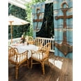 thumbnail image 5 of nqOlkjepod Outdoor Curtains for Patio Waterproof, Vintage Brown Anchor Outdoor Privacy Panels Grommet, Nautical Farmhouse Blue Wooden Blackout Outside Curtains for Porch/Cabana 54"x95", 2 Panels, 5 of 8