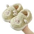 thumbnail image 4 of XIMIN Kids Slippers Girls Boys Slip On Cozy Plush House Cute Cartoon Sheep Fuzzy Shoes with Thick Sole Memory Foam Non-Slip Winter Warm Footwear, 4 of 5