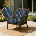 thumbnail image 2 of Outdoor Patio Cushion Covers 2 Pack Blue Marble Patio Chair Cushion Covers with Ties and Zipper Modern Abstract Art Waterproof Outdoor Seat Cushion Covers for Patio Furniture 20"x18", 2 of 9