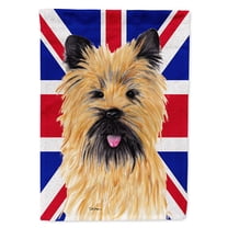 Cairn Terrier with English Union Jack British Flag Garden Flag