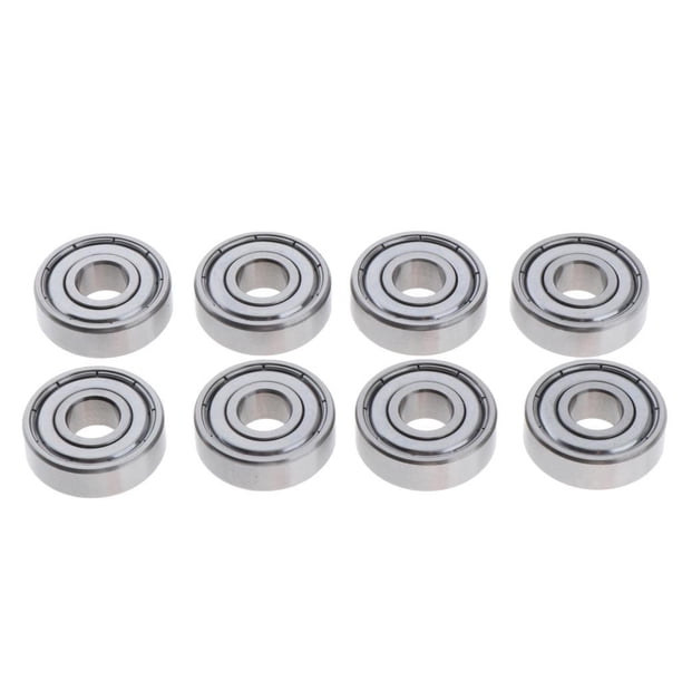 8 Unids Set Rodamientos ABEC-7 608Z 8mm para Patineta Patines Gyros Acero carbono