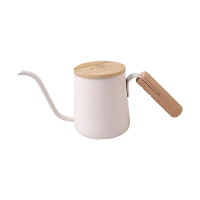 DOLITY Pour over Coffee Kettle 250ml Comfortable Grip Tea Pot for Home Camping Cafe White