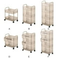 thumbnail image 3 of Bewildely Estante de almacenamiento transparente resistente para artículos de baño, organizador de carrito rodante de varios niveles para baño Almacenamiento y organización del hogar, 3 of 6