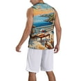 thumbnail image 2 of Naloa Coastal Style Garden Villa Basketball Jersey Reversible Men's Mesh Athletic Sports Shirts Training Practice S-4XL3X-Large, 2 of 6