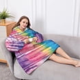 thumbnail image 5 of Oversized Wearable Blanket Hoodie,Colorful Tie Dye Pattern Sherpa Blanket Hoodie with Super Pockets,Super Warm Fuzzy Pullover for Women & Men, 5 of 6