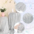 thumbnail image 2 of Mantel PartyDelight, 178 cm, redondo, con lentejuelas plateadas, 2 of 8