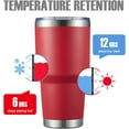 thumbnail image 2 of 30oz Tumbler Double Wall Vacuum Insulated Travel Mug, Stainless Steel Tumbler with Lid, Durable Powder Coated Insulated Coffee Cup for Cold & Hot Drinks, 2 of 6