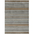 thumbnail image 5 of Well Woven Sahille Grey Golden Rust Geo Stripes Modern Area Rug 5x7 (5'3" x 7'3"), 5 of 7