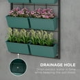 thumbnail image 5 of Outsunny 3-Tier Wall Planter with 6 Pots for Indoor and Outdoor, Green, 5 of 9
