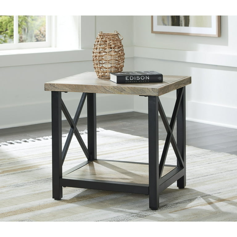 Bristenfort End Table - Brown/Black Bristenfort End Table - Brown/Black