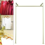 Fichiouy 47'' Modern Wall Mounted Storage Garment Rack Clothing Hanger Shop Clothes Display Stands Gold