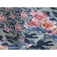 thumbnail image 4 of Ambesonne Victorian Quilted Bedspread Set 3 Pcs, Pink Roses Retro Camo, Queen Size, Violet Blue Sage Green, 4 of 5