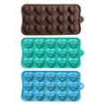thumbnail image 1 of Molde de silicona con forma de corazón de diamante 3D, 15 rejillas, bandeja de silicona para hornear pasteles, mousse de chocolate y postres., 1 of 8