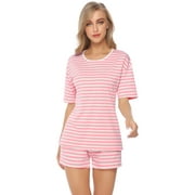 iClosam Women's Silky Satin Pajamas Sleepwear Short and Long Button-Down Pj Set