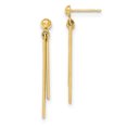 thumbnail image 1 of 14K Yellow Gold Polished Post Dangle Earrings, 1 of 2