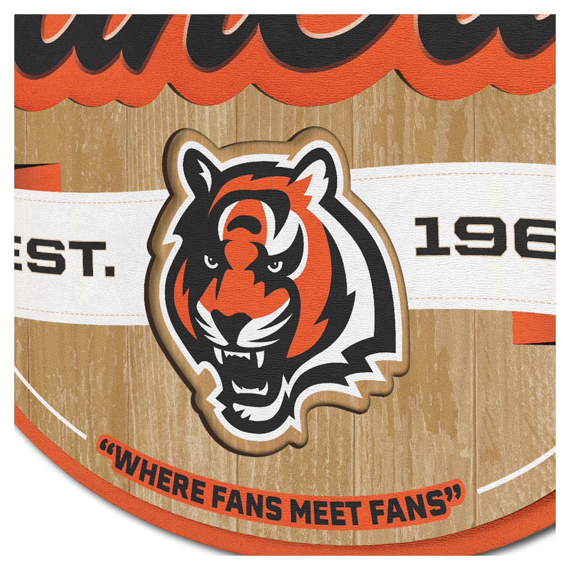IDNA Cincinnati Bengals 12.5" x 17" Fan Cave Sign