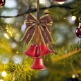thumbnail image 4 of Dianli Christmas Decorations Christmas Tree Decorations Indoor Outdoor Gold Glittering Bells with Vintage Bow for Fireplace Door Wall Hanging Holiday Party Home Decor Set of 1, 4 of 6
