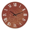 thumbnail image 2 of Designart 'Sillhouette Of Afro American Girl On Palm Leaves' Modern Wall Clock, 2 of 5
