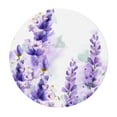 thumbnail image 3 of YFYANG Round Fitted Table Cloth, Waterproof Purple Lavender Watercolor Doodle Pattern Polyester Table Cover, Indoor Outdoor Decorative Tablecloths with Elastic Edge, 3 of 7