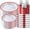 Red, variant on 350 Piece Red Plastic Dinnerware Set for Party, Clear Disposable Plates for 50 Guests, Include: 50 Dinner Plastic Plates, 50 Dessert Plates, 50 Pre Rolled Napkins with Cutlery Set, 50 Cups