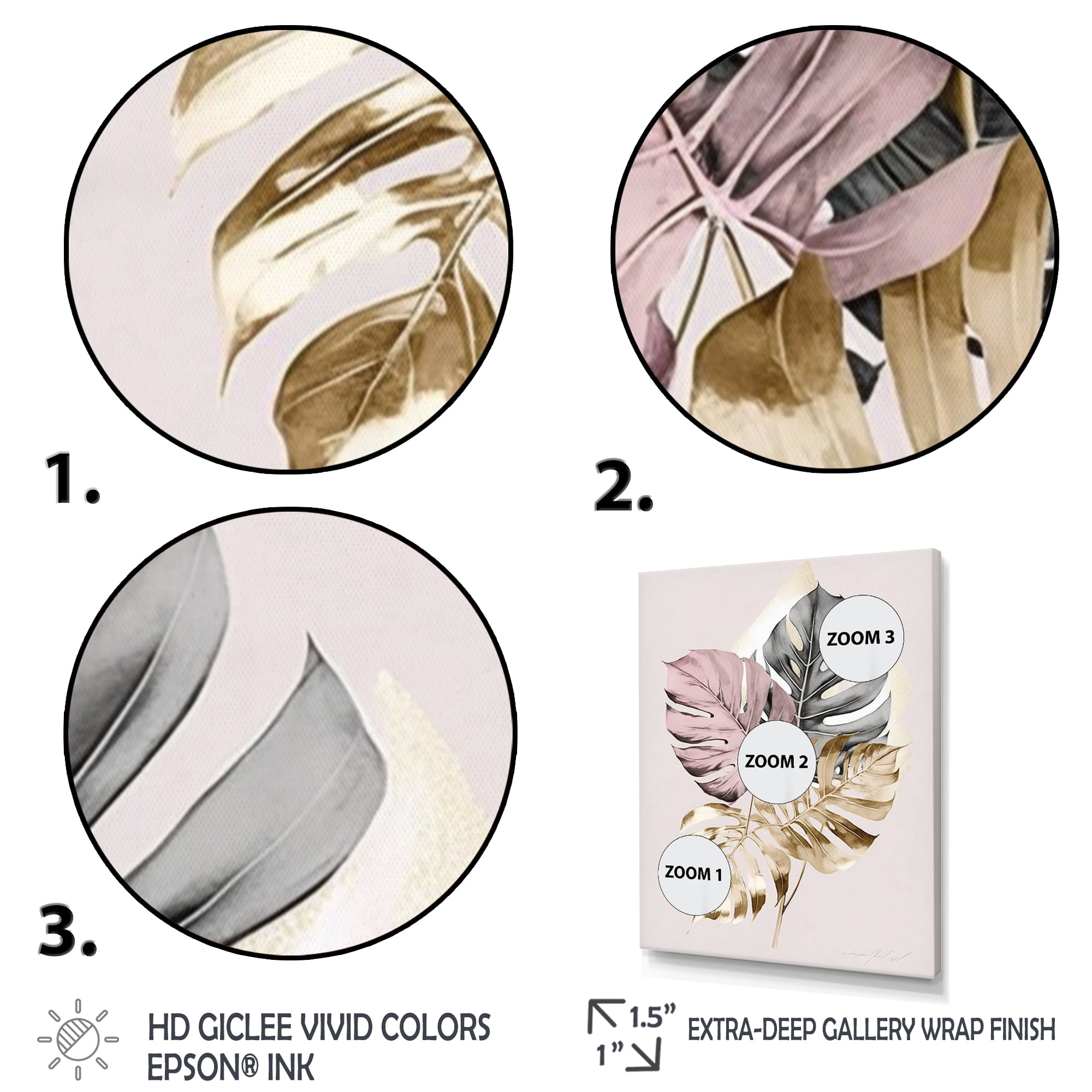 Designart Leaf V Canvas Wall Art