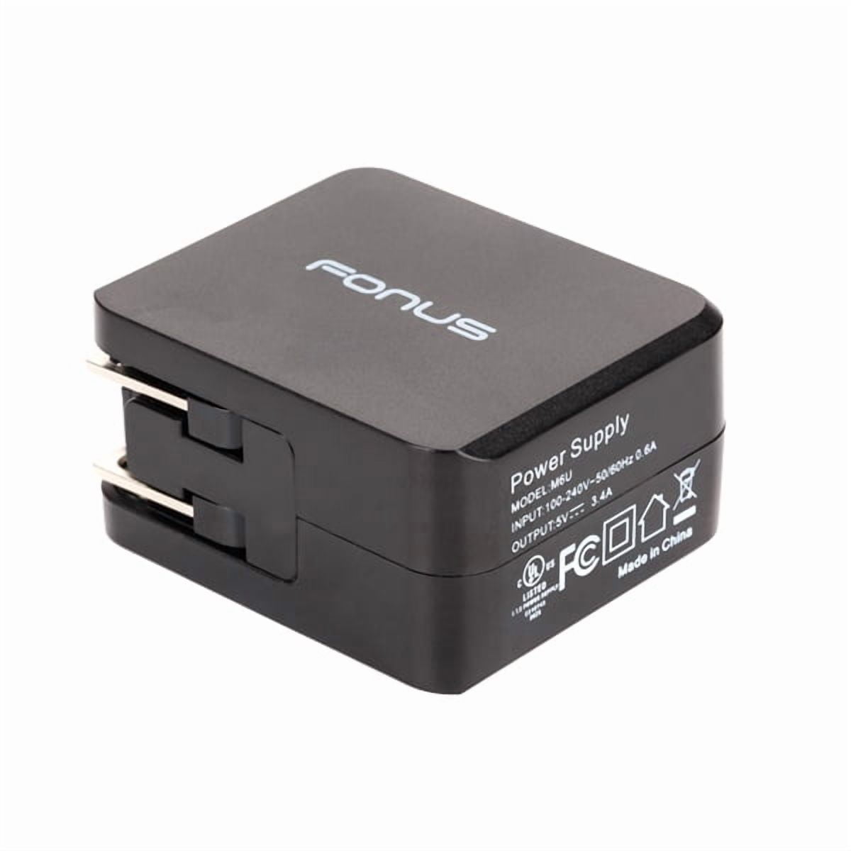 Home Charger 17W for Samsung Galaxy A06/A16 5G/A26 5G/A36 5G/A56 5G - 2-Port USB 3.4A Type-C Cable 6ft Power Adapter