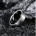 thumbnail image 6 of King Will 8mm Men's Tungsten Wedding Band Engagement Rings Gunmetal Domed Matte Brushed Comfort Fit, Size 12, 6 of 6