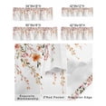 thumbnail image 5 of Kitchen Valances for Window, Spring Pink Orange Floral Foliage Light Filtering Rod Pocket Valance Curtain, Watercolor Wild Flower &nbsp;Short Curtains Window Topper for Bedroom Living Room 54x18in, 5 of 7