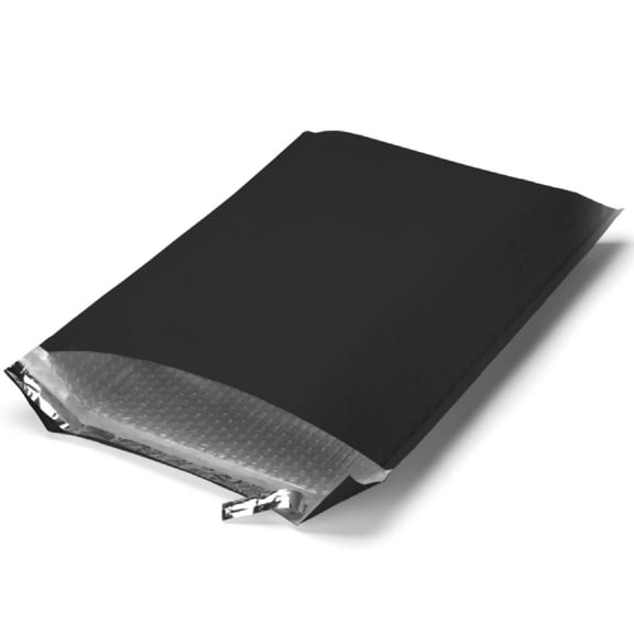 The Boxery Colored Poly Bubble Mailers (#0 6x10'', Black)