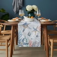 thumbnail image 2 of Ocean Starfish Table Runner - 72 Inch Long, Kitchen Dining Table Runner Dresser Scarves, Summer Coastal Coral Flower Shells Farmhouse Decor for Coffee Tables Wedding Party Banquet, 2 of 8