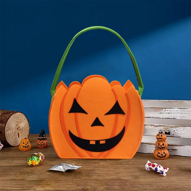 Bolsa de dulces de Halloween Bolsa de dulces con temática espeluznante Bolsa de regalos de Halloween Bolsa de dulces de Halloween personalizada Bolsillo de fieltro