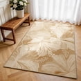 thumbnail image 2 of Toyoso 3'x5' Graphic Botanical Area Rug, Sun-Drenched Honey Amber Silicone Rug, Vibrant Bloom Modern Washable Non-Slip Accent Floor Mat for Threshold Room, Desk and Entryway Decorative Rug, 2 of 9
