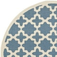 thumbnail image 2 of Safavieh Courtyard Blue Indoor Outdoor Rug - Round 5'3", 2 of 4