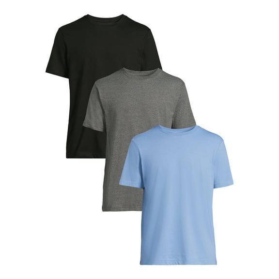 George Men's & Big Men's 3-Pack Crewneck Tee with Short Sleeves, Sizes XS-3XL