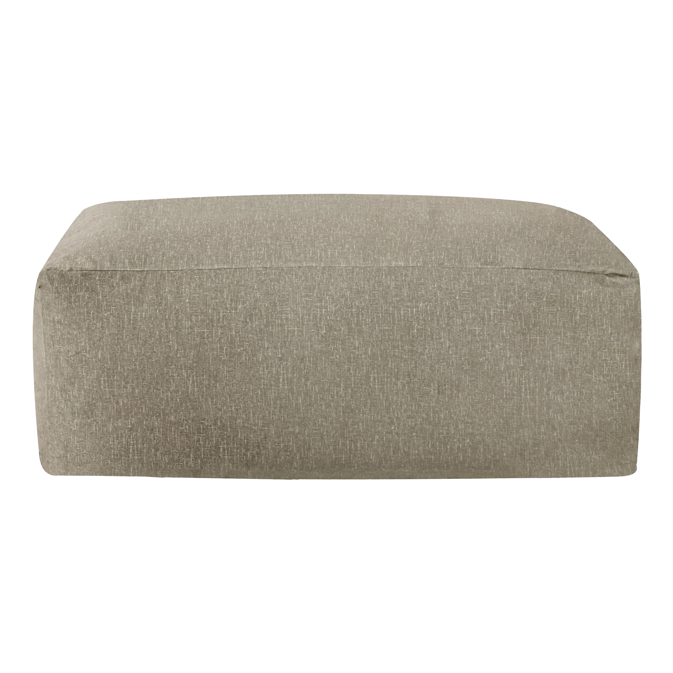 Castle Place 42" Velvet Pouf, Truffle Brown