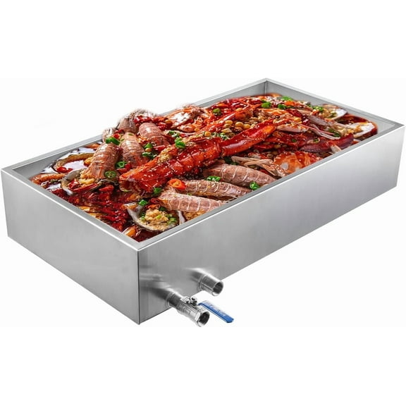 Marada Professional Grade Maple Syrup Evaporator Pan - 304 Stainless Steel With Valve & Dual Ports For Home And Outdoor Use