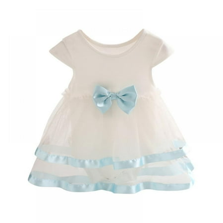 

Toddler Infant Baby Girls Outfits Short Sleeve Tutu Dress Princess Solid Color Tulle Skirt Party Dress Summer Clothes