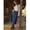 Dark Wash, variant on Womens Dark Wash High Waist Scalloped Button-Front Denim A-Line Midi Skirt