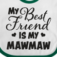 thumbnail image 4 of Inktastic My Best Friend is My Mawmaw with Hearts Boys or Girls Baby Bib, 4 of 4
