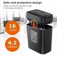 thumbnail image 3 of Paper Shredder, 8-Sheet Crosscut Shredder with 4.2 Gallon Bin Shred Credit Card/Mail/Staple/Clip for Home Office, P-4 Security Level, 3 of 6