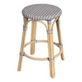 thumbnail image 2 of Home Square 24" Rattan Round Counter Stool in Pink - Set of 2, 2 of 6